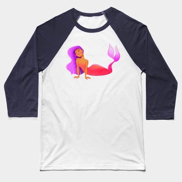 Love the sea Baseball T-Shirt by Little Miss Arkham